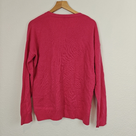 J. Mclaughlin Long Sleeve V-neck 100% Cashmere Button Up Cartigan Size Medium - Picture 11 of 13
